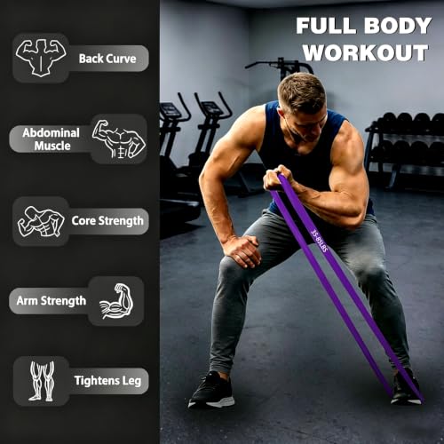Resistance Bands, 5-Level Pull Up Assistance Bands for Working Out, Elastic Band for Exercise, Muscle Training, Full Body Training - color: 5PCS Yellow, red, black, purple, green
