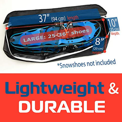 Athletico Snowshoe Bag - Snow Shoe Backpack For Carrying, Packing, and Storing Snowshoes - size: Large
