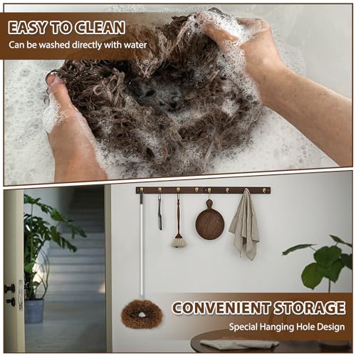 Ceiling Fan Cleaner Duster High Ceiling Extended Fan Blade Cleaner from 13 to 50 Inch Reusable Microfiber Ceiling Fan Duster with Extension Handle for Furniture Bookshelves Wall Door (Brown) | Reusable Microfiber Ceiling Fan Duster with Extension Handle f