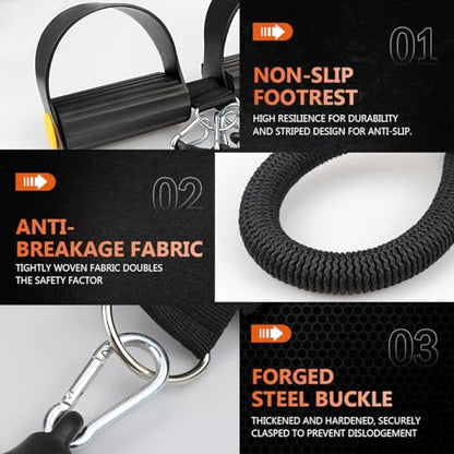 Pedal Resistance Band Elastic Puller Multifunctional Tension Rope Equipment for Indoor Fitness