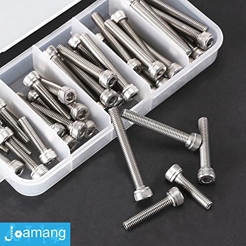 M5 x 20mm 25mm 30mm 35mm 40mm Socket Head Cap Screws Bolts, Stainless Steel 304, Metric Allen Hex Drive, Bright Finish, Fully Threaded, Assortment Kit 50PCS - size: Socket M5x20-40 mm
