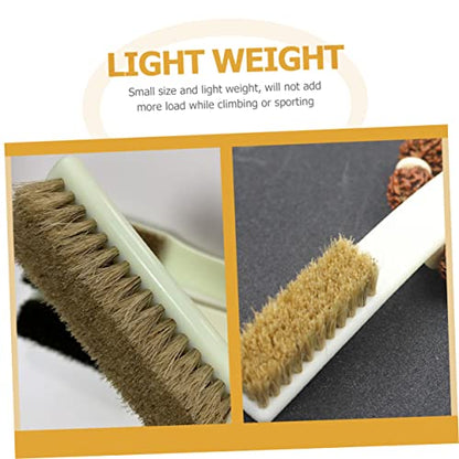 BESTOYARD 2Pcs Boar Hair Rock Cleaning Brush for Climbing Lightweight Sports Tool Handle for Bouldering Essential Cleaning Equipment for Outdoor Adventures