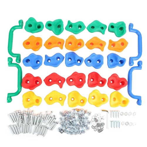 CHICIRIS RockClimbingHolds, PEPlasticSafeOdorlessErgonomicDesign, withTactileFinishforIndoorOutdoorClimbingWalls