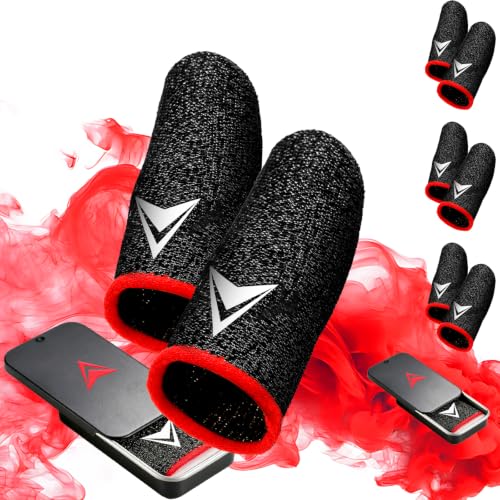 6 Pack Finger Sleeves for Gaming,Thumb Sleeves for Mobile Gaming,Anti Sweat,Ultra Thin Silver Fiber,Suitable for Most Gamers,Gaming Finger Gloves for PUBG COD Dedales,Covers - color: Ultra-Thin Silver Fiber(6 PCS)