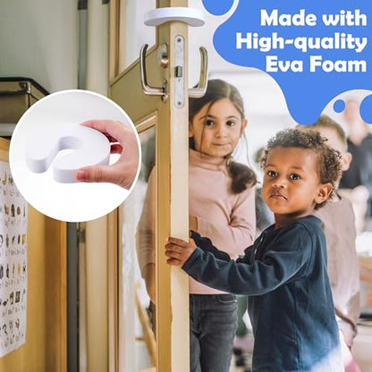 10 Pack Door Pinch Guards for Kids, Door Slam Stopper, Thick Door Finger Pinch Guard That Prevents Doors from Slamming and Baby from Getting Trapped