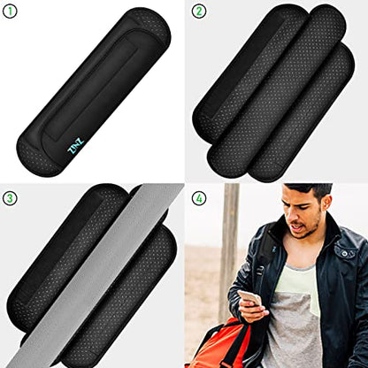 ZINZ Universal Shoulder Pad with Ultra Thick Cushion for Bag Luggage Bag Crossbody, Plus Long & Anti-Slip & Breathable,Black - color: Black