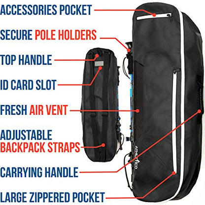 Athletico Snowshoe Bag - Snow Shoe Backpack For Carrying, Packing, and Storing Snowshoes - size: Large