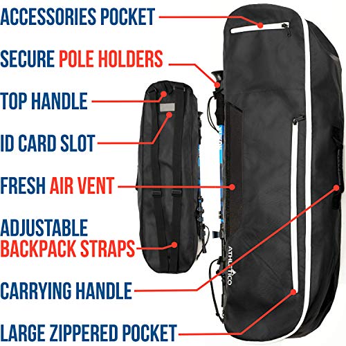 Athletico Snowshoe Bag - Snow Shoe Backpack For Carrying, Packing, and Storing Snowshoes - size: Small
