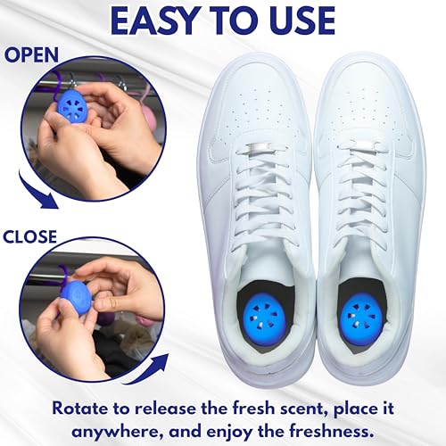 Air Jungles Shoe Deodorizer Balls 12 Ct, Ocean Scent | Odor Remover Balls for Sneakers, Gym Bags, Lockers, Closets, Hampers, and Drawers, Essential Oil Provides Natural Freshness - size: 6 Count (Pack of 2)