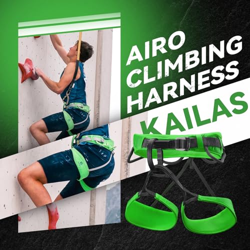 KAILAS Airo Rock Climbing Harness Men Roofing Harnesses Rescue Mountaineering Safety Belt Women Comfortable Lightweight - color: Green, size: Medium