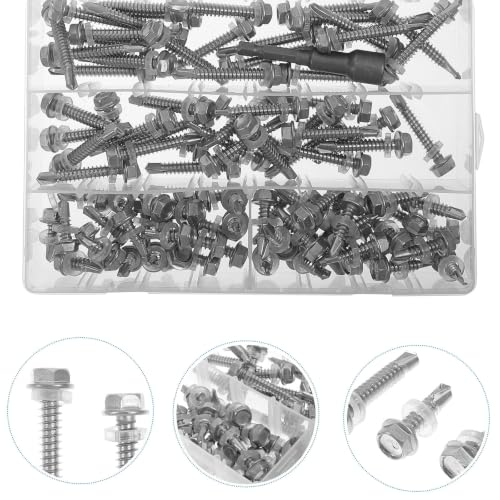 100pcs Socket Head Screws Stainless Steel Bed Frame Bolts Furniture Metric Bolt Assortment Kit for Ceiling Installation
