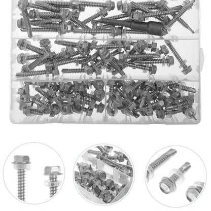 100pcs Socket Head Screws Stainless Steel Bed Frame Bolts Furniture Metric Bolt Assortment Kit for Ceiling Installation