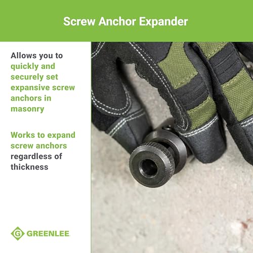 Greenlee 868 Screw Anchor Expander for Caulking Anchor Size 1/4-20, Heavy-Duty Screw Anchor Expanding Tool - size: Belt Size 1/4-Inch to 20