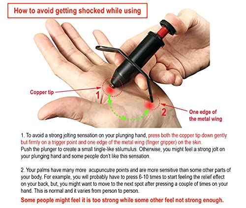 Trigger Point Stimulator Tool - Electric Current Sensation with No Needles No Battery (2 Packs) - size: 2 Count (Pack of 1)