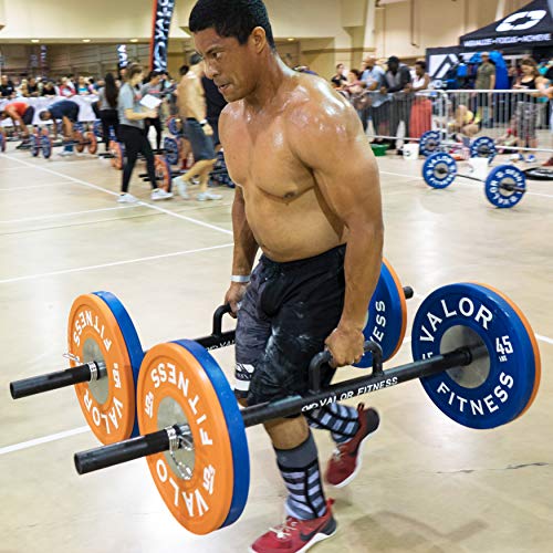 Valor Fitness Farmers Walk Handles - Log Carry Handles Pair - 24.5 lbs ea.- Strongman Weight Lifting Strength Training Equipment Barbells - Deadlift Grip Strength - Glutes Quads Exercises - Max 1200 lbs