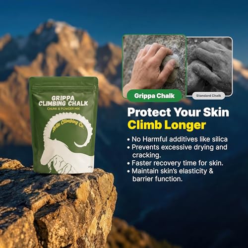 Climbing Chalk 200g, Pro Friction Gymnastics Chalk 100% Magnesium | Non-Toxic Grip for Lifting, Rock Climbing, Gym & Weights! Long Lasting & Skin Friendly | 100% Magnesium