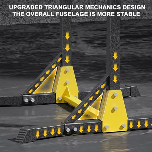 Pull Up Station, Bongkim Power Tower Portable Pullup Bar Station, Pull Up Bar for Home Gym, Pull Up Tower Station 440LBS with 11 Gears Adjustment Black