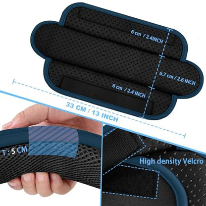 ZINZ 2-Pack Universal Shoulder Pad with Ultra thick Cushion for Bag Luggage Bag Crossbody, Plus Long & Anti-Slip & Breathable,Black Blue-2Pack - color: Black Blue-2pack