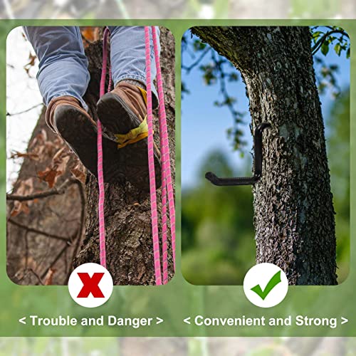 Amylove 4 Inch Screw in Tree Steps for Hunting with Slip Bow Hunting Accessories Resistant Knurling Pattern for Tree Climbing, Self Tapping Screw Mount, Hold 705 Lbs