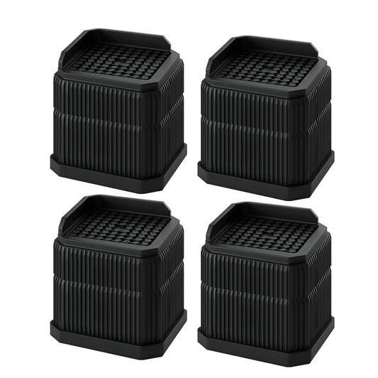 4 Pack Stackable Treadmill Incline Riser Blocks, Height Lift for Leveling & Uphill Training, Heavy Duty Support up to 4000 lbs, for Gym and Home Use - color: Black, size: 2 layer(3nches)