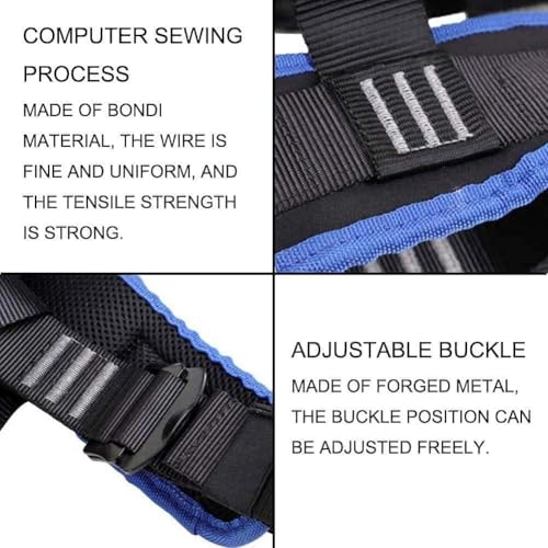 Climbing Seat Belt, Caving, Rock Climbing and Rappelling Equipment, Body Guard Protect, Rappelling Rescuing Equip - color: Black & Dark Blue-01