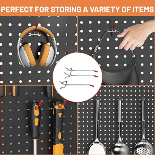 120-Piece Pegboard Hooks Set, Peg Board Organizer Accessories with Bins for Hanging Various Tools in Garage, Kitchen, Craft Room