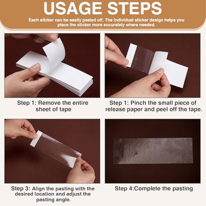 1000 Sheets 2'' x 6'' Pre-Cut Packaging Tape Packing Tape Strips, 25 Sheets Per Stack, Containing 40 Stacks for Protecting, Sealing, Packaging, Holding, Closing, Repairing