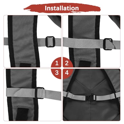 Backpack Chest Strap Sternum Straps with Emergency Whistle Buckle for Backpack Replacement & Hiking - color: Grey