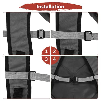 Backpack Chest Strap Sternum Straps with Emergency Whistle Buckle for Backpack Replacement & Hiking - color: Grey
