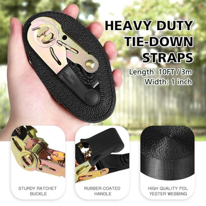 TOPNEW 18PCS Ninja Tree Climbing Holds and 6 Sturdy Ratchet Straps for Kids Tree Climbing, Large Climbing Rocks for Outdoor Ninja Warrior Obstacle Course Training - style: 18 Black Climbing Holds