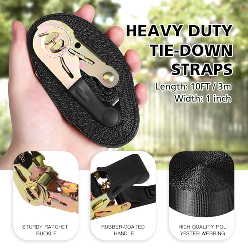 TOPNEW 18PCS Ninja Tree Climbing Holds and 6 Sturdy Ratchet Straps for Kids Tree Climbing, Large Climbing Rocks for Outdoor Ninja Warrior Obstacle Course Training - style: 18 Black Climbing Holds