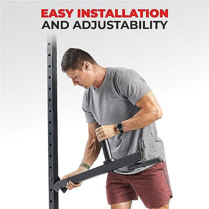 Sunny Health & Fitness Power Cage Squat Rack Attachments for Home Gym | Strength Training, Expanded Workout Variety, Durable Construction, Secure Fit, Quick Installation, Versatile Exercise Support - style: Belt Squats