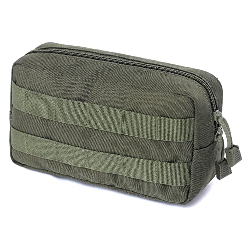 Molle Pouches Tactical Admin EDC Gear Utility Pouch Waist Bags for Small Tool Horizontal Modular Organization - color: 02 Green
