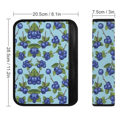2 Pack Universal Soft and Comfortable Car Seat Belt Pad for Girls and Boys, Stroller Pushchair High Chair, Blueberry Shoulder Protector - color: Pattern 463