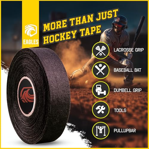 EAGLES Hockey Tape Multipurpose Cloth Tape Roll for Lacrosse Baseball & Softball Bats, Rackets, Pullup Bars, Gardening Tools, Sports Gift Perfect for Wrist, Ankle, Foot, Knee and Hand Taping - color: Navy Blue