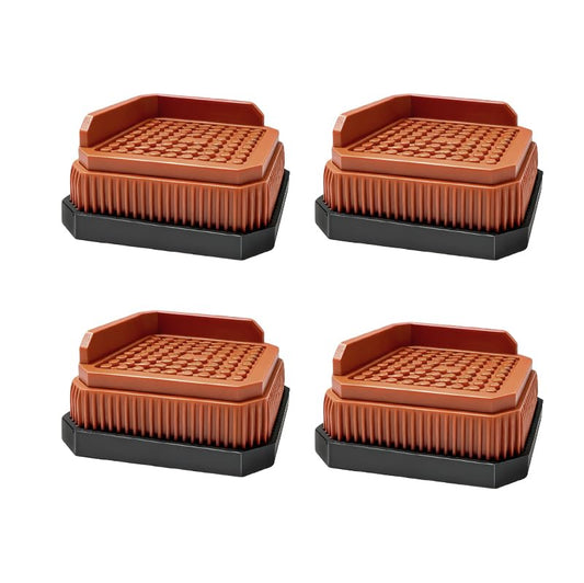 4 Pack Stackable Treadmill Incline Riser Blocks, Height Lift for Leveling & Uphill Training, Heavy Duty Support up to 4000 lbs, for Gym and Home Use - color: Brown, size: 1 layer(1nches)