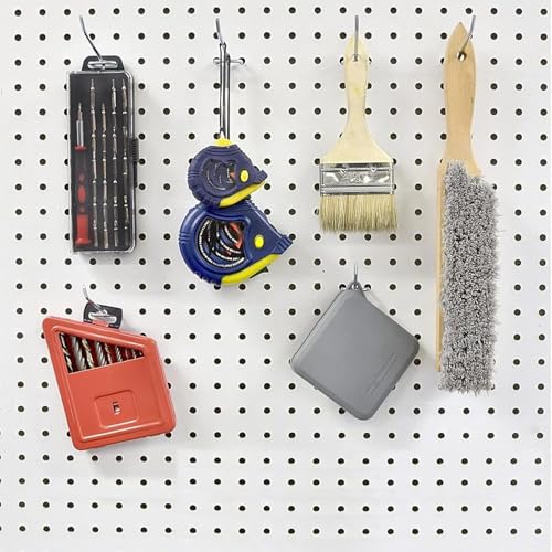 100Pack 8 Inch Pegboard Hooks, Pegboard Hook Organizer for Organizing Various Tools, Pegboard Metal Shelving Hooks Peg Board Asseccories