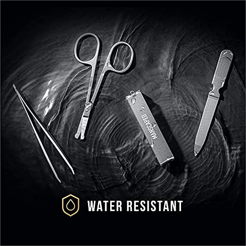 MANSCAPED® Shears 2.0 Tempered Stainless Steel Men's Nail Kit, Fingernail Clippers, Safety Scissors, Tweezers and Nail File, Travel Manicure Pedicure Set, 4-Piece Luxury Grooming Kit with Compact Case - size: The Shears 2.0