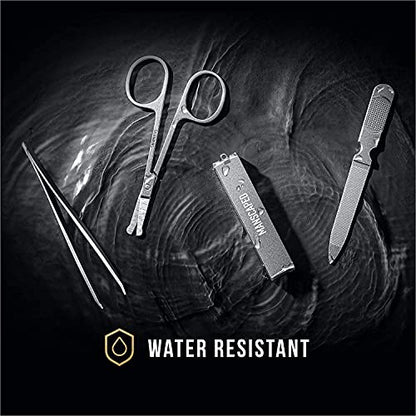 MANSCAPED® Shears 2.0 Tempered Stainless Steel Men's Nail Kit, Fingernail Clippers, Safety Scissors, Tweezers and Nail File, Travel Manicure Pedicure Set, 4-Piece Luxury Grooming Kit with Compact Case - size: The Shears 2.0