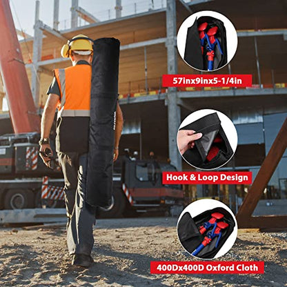 WORKPRO Cabinet Jacks, 54-114 in Adjustable Support Pole, 154 lbs, 2-Pack | ±65° Pivoting Non-Slip Pads, Steel Construction & Aluminum Handle, Fine Adjust & Quick Release, For Cabinet, Drywall & Cargo - size: Long-54"-114" 2PC