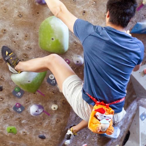 Rock Climbing Chalk Bag + Refillable Ball – Boba Dog Plush Animal Bag - style: Christmas Chalk Bag + Refillable Ball