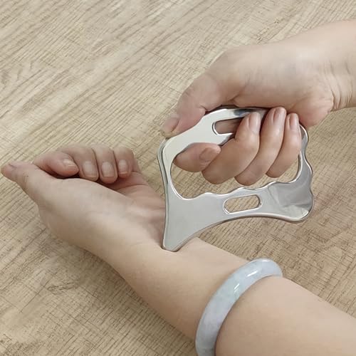 BYYDDIY 304Stainless Steel Gua Sha Muscle Scraper Scraping Massage Tool Kit,IASTM Tools, Great Soft Tissue Physical Therapy Used for Back, Legs, Arms,Neck (L-SD2B) - style: L-SD2B