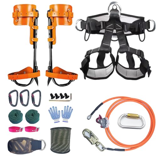 Tree Climbing Gear, Tree Climbing Spikes，Arborist Equipment for Climbers, Hunting, Fruit Picking ，Logging Etc - size: Tree Climbing Gear C