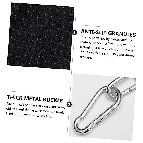 Mikikit Dip Belt Chain for Weightlifting Design for Weight Training Supports Back and Upper Body for Dips Chin Ups and Pull Ups