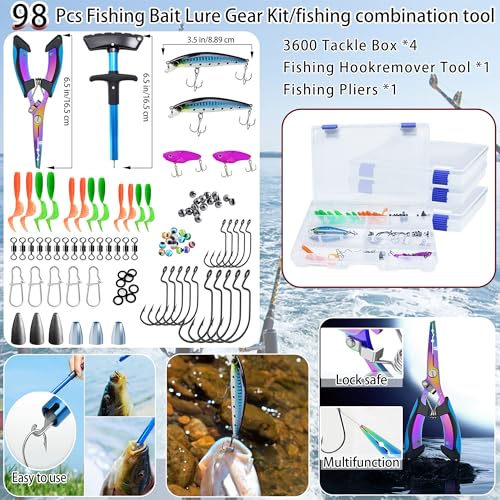 Fishing Backpack with Rod Holder, Large 50L Tackle Bag Water Resistant Tackle Backpack Heavy Duty Fishing Bag Gift for Men Woman - color: J: Gray