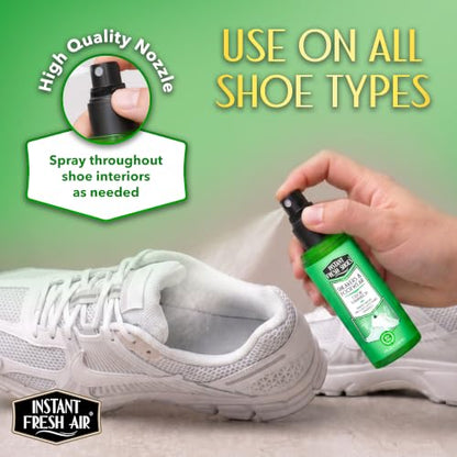Shoe Deodorizer & Foot Odor Elimination Spray - Instant Shoe Smell Remover for Sneakers, Cleats, Boots, All Footwear, Gym Bags & Sports Equipment - Fresh Lavender Scent - 4 fl oz.
