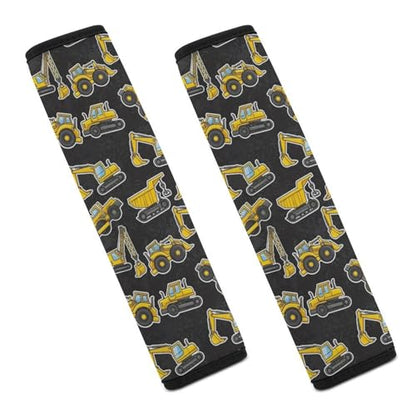2PCS Breathable Seat Belt Cover for Adults and Children, Most Cars, Construction Excavator Truck Shoulder Harness Cover, Shock Absorption - color: Pattern 484