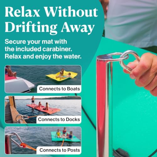Lily Pad Floating Mat Accessories Kit | Tether, Grommet & Straps | Complete Floating Mat Kit: Bungee Tether, Grommet Hardware & Storage Straps, For Lily Pad Mats at Lake, Pool & Dock - color: Complete Kit