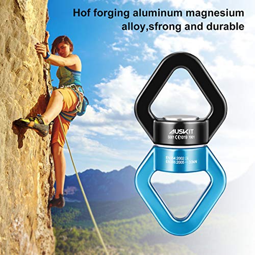 Black Blue Swing Swivel, 30 KN Safest Rotational Device Hanging Accessory - color: Blue, size: 30 KN