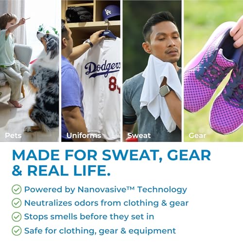 SweatX Extreme Odor Spray - Multipurpose No-Wash Deodorizer - Ideal for Shoes and Gym Clothing - Victory Scent (8 fl oz) - size: 8 Fl Oz (Pack of 1)